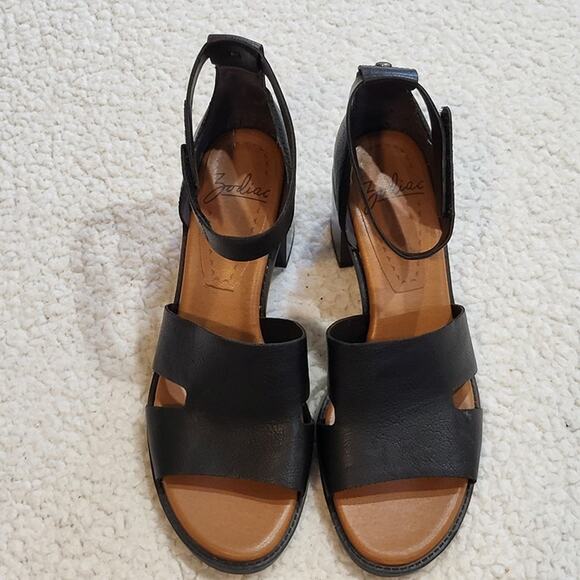 Zodiac Ida Sandal Black  heeled shoe  womens size 11 - Picture 1 of 5